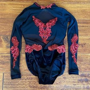 Details Dancewear custom black/red leotard size CXL. Never worn